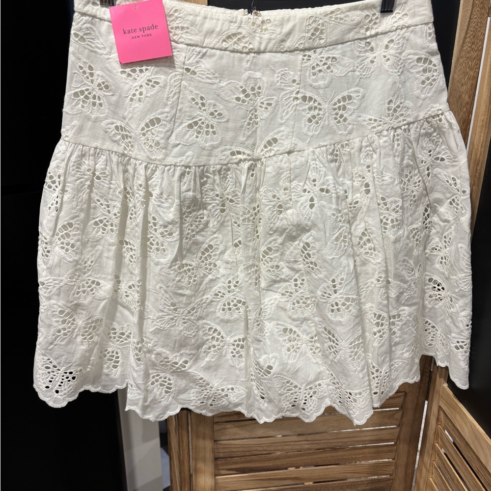 Kate Spade white butterfly  Skirt.
